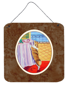Corgi Wall or Door Hanging Prints (Color: 7285DS66, size: 6 x 6)