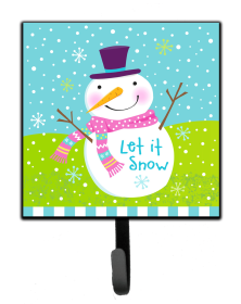 Christmas Leash or Key Holder (Color: Christmas Snowman Let it Snow, size: 4.25 x 7)