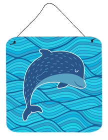 Dolphin Wall or Door Hanging Prints (Color: BB6781DS66, size: 6 x 6)