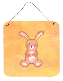 Rabbit Watercolor Wall or Door Hanging Prints (Color: BB7383DS66, size: 6 x 6)
