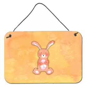 Rabbit Watercolor Wall or Door Hanging Prints (Color: BB7383DS812, size: 8 x 12)