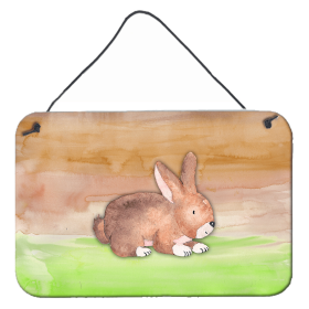 Rabbit Watercolor Wall or Door Hanging Prints (Color: BB7410DS812, size: 8 x 12)