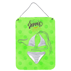 Swimsuit Polkadot Wall or Door Hanging Prints (Color: green, size: 12 x 16)