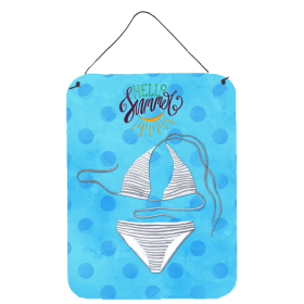 Swimsuit Polkadot Wall or Door Hanging Prints (Color: Blue, size: 12 x 16)