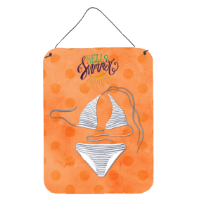 Swimsuit Polkadot Wall or Door Hanging Prints (Color: orange, size: 12 x 16)
