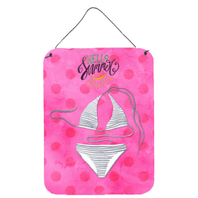 Swimsuit Polkadot Wall or Door Hanging Prints (Color: Pink, size: 12 x 16)