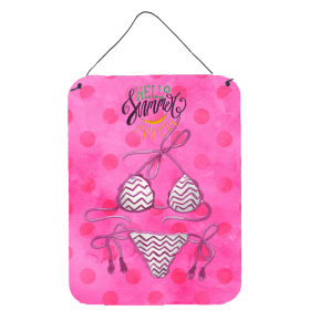 Swimsuit Polkadot Wall or Door Hanging Prints (Color: Pink Polkadot, size: 12 x 16)