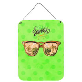 Beach Sunglasses Wall Decor (Color: Green Polkadot, size: 12 x 16)