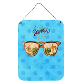 Beach Sunglasses Wall Decor (Color: Blue Polkadot, size: 12 x 16)