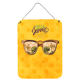 Beach Sunglasses Wall Decor (Color: Yellow Polkadot, size: 12 x 16)