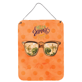Beach Sunglasses Wall Decor (Color: Orange Polkadot, size: 12 x 16)