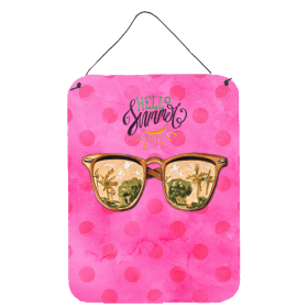 Beach Sunglasses Wall Decor (Color: Pink Polkadot, size: 12 x 16)