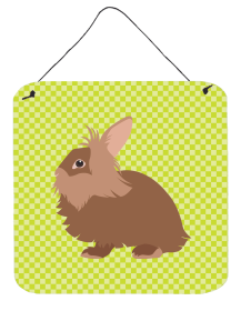 Rabbits - Lionhead Rabbit Wall or Door Hanging Prints (Color: Rabbits - Lionhead Rabbit, size: 6 x 6)