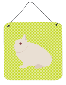 Rabbits - Hermelin Rabbit Wall or Door Hanging Prints (Color: Rabbits - Hermelin Rabbit, size: 6 x 6)
