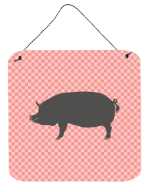 Pigs - Berkshire Pig Wall or Door Hanging Prints (Color: Pigs - Berkshire Pig, size: 6 x 6)