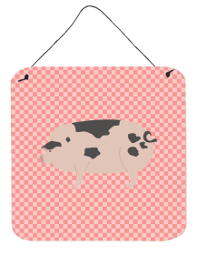 Pigs - Gloucester Old Spot Pig Wall or Door Hanging Prints (Color: Pigs - Gloucester Old Spot Pig, size: 6 x 6)