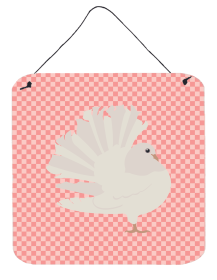 Doves & Pigeons - Silver Fantail Pigeon Wall or Door Hanging Prints (Color: Doves & Pigeons - Silver Fantail Pigeon, size: 6 x 6)