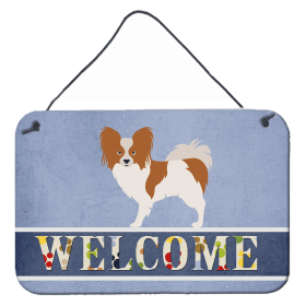 Papillon - Red and White Accent Decor (Color: Papillon - Red and White, size: 8 x 12)