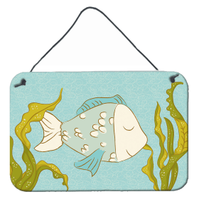 Blue Fish Accent Decor (Color: Blue Fish, size: 8 x 12)