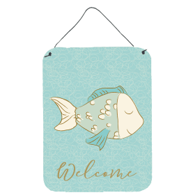 Blue Fish Accent Decor (Color: Blue Fish, size: 12 x 16)