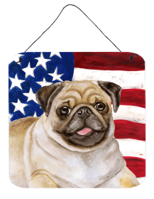 Pug Wall or Door Hanging Prints (Color: Pug, size: 6 x 6)