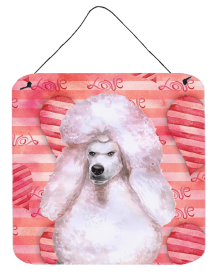 Poodle - Standard - White Wall or Door Hanging Prints (Color: Poodle - Standard - White, size: 6 x 6)