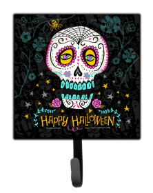 Halloween Leash or Key Holder (Color: Happy Halloween Day of the Dead, size: 4.25 x 7)