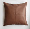 Faux Leather Throw Pillow Cover