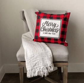 Christmas Throw Pillow Covers (Color: White box, size: 18x18)