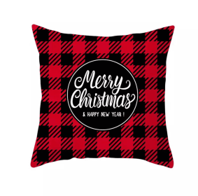 Christmas Throw Pillow Covers (Color: Black circle, size: 18x18)
