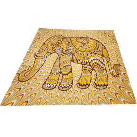 Festival Boho Jeweled Elephant Home Decor Tapestry (Color: orange, size: 90 x 80)