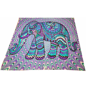 Festival Boho Jeweled Elephant Home Decor Tapestry (Color: Purple, size: 90 x 80)