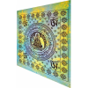 Buddhist Om Symbol Full Size Tapestry Wall Hanging with Seven Chakra Symbol Border