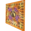 Buddhist Om Symbol Full Size Tapestry Wall Hanging with Seven Chakra Symbol Border