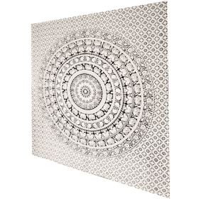 Elephant Mandala Chakra Star Tapestry (Color: Black/White, size: 90" x 80")