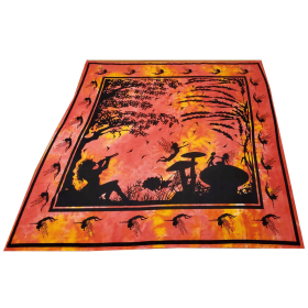Calling All Fairies Full Size Wall Tapestry (Color: orange, size: 90 x 80)