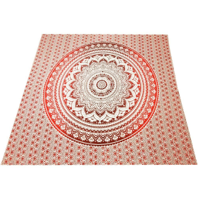 Ombre Art Pattern Full Size Sheet Tapestry Wall Hanging Decoration (Color: Red, size: 90 x 80)