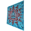 Buddha In Dharma Chakra Mudra On A Lotus Flower Full Size Tapestry Wall Art