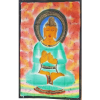 Buddha Teaching Double Lotus Position Meditation Hand Painted Wall Mural Banner