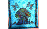 Psychedelic Mushroom Garden Tapestry