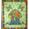 Psychedelic Mushroom Garden Tapestry
