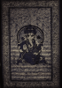 Ganesha Holding Lotus Flower In Batik Style Tie Dye Tapestry