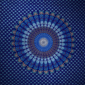 Peacock Dance Mandala Tapestry (Color: Blue, size: 90 x 80)