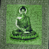 Buddha In Meditation Batik Style Tapestry