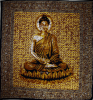 Buddha In Meditation Batik Style Tapestry