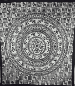 Elephant Mandala Tapestry (Color: Checkerboard Floral, size: 90 x 80)
