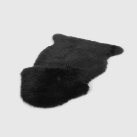 RUSTIC SHEEPSKIN RUG (Color: Black, size: Black)