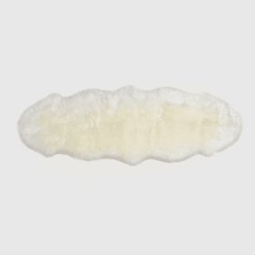 CLASSIC SHEEPSKIN DOUBLE PELT RUG (Color: NATURAL IVORY, size: NATURAL IVORY)