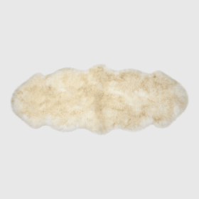 RUSTIC SHEEPSKIN DOUBLE PELT RUG (Color: TABBY TIP, size: TABBY TIP)