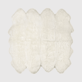 CLASSIC SHEEPSKIN OCTO PELT RUG (Color: NATURAL IVORY, size: NATURAL IVORY)